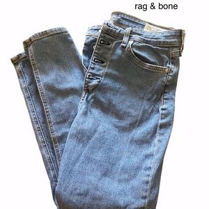 rag & bone Nina High-Rise Button-Fly Skinny Ankle Jeans